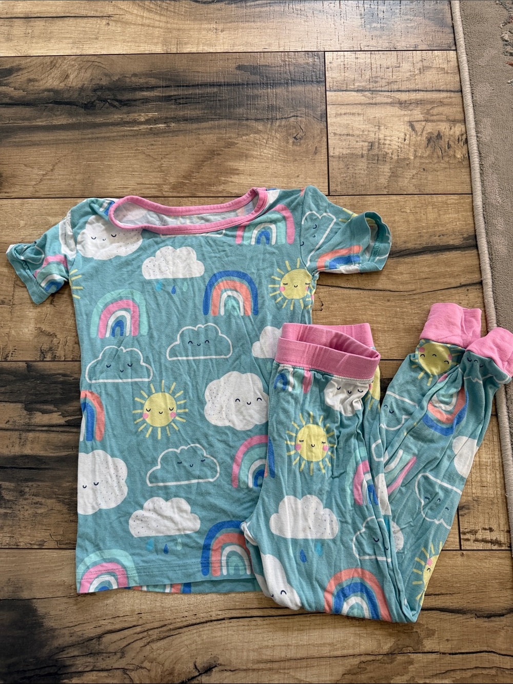 Little Sleepies Sunny Skies Two-Piece Short Sleeve Pajama Set